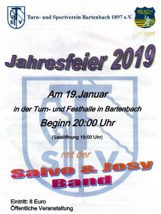TSV Jahresfeier @ Turn- und Festhalle Bartenbach | Göppingen | Baden-Württemberg | Deutschland