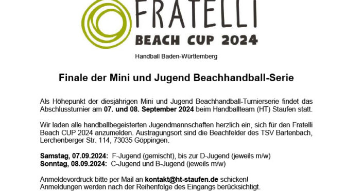 2024-04-28 Fratelli – Beach-Cup 2024 -Ausschreibung