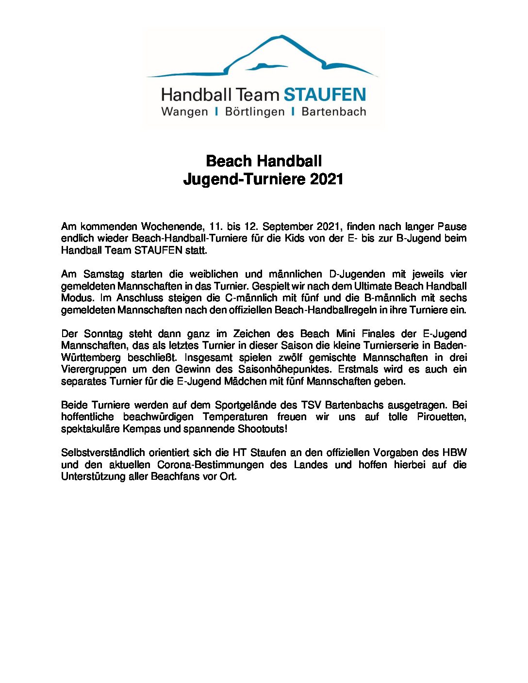 2021-09-06 Beach Handball  Jugend-Turniere 2021